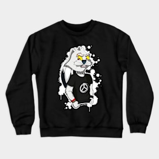 White Mad Rabbit Crewneck Sweatshirt